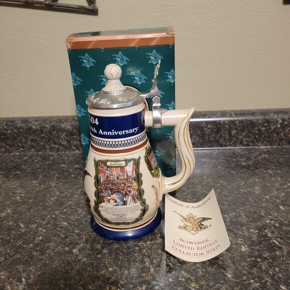 Anheuser-Busch Budweiser Stein St Louis World's Fair CB28 - Picture 2 of 6